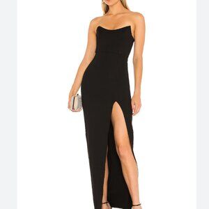 Ryleigh Strapless Maxi Dress in Black